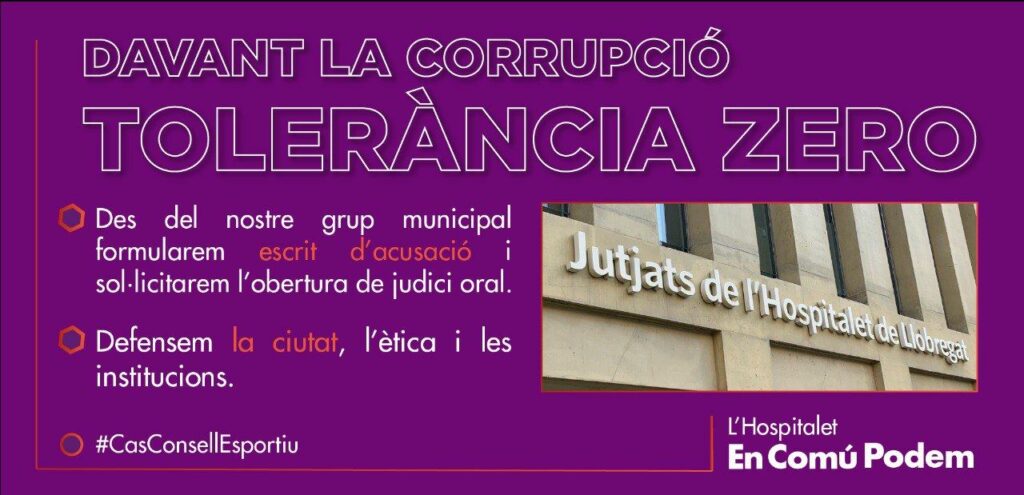 davant la corrupció tolerancia zero